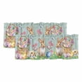 thumbnail image 1 of 2 Panels Happy Easter Valance for Windows, Spring Easter Eggs Bunny Floral Teal Wood Light Filtering Kitchen Curtains, Rod Pocket Window Treatment Curtain Valances for Living Room Bedroom, 60"x18", 1 of 9