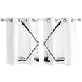 thumbnail image 1 of 2 Panels Kitchen Tier Curtains 39 Inch Length, Golf Ball Grommets Window Treatment Curtain, Minimalist Golf Club Abstract Simple Retro Thermal Curtains Drapes for Living Room/Bathroom, 1 of 9