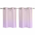 thumbnail image 1 of 2 Panels Kitchen Tier Curtains 39 Inch Length, Yellow Pink Stripe Grommets Window Treatment Curtain, Vertical Striped Gradient Geometric Thermal Curtains Drapes for Living Room/Bathroom, 1 of 9