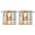thumbnail image 1 of 2 Panels Kitchen Window Curtains with Rod Pocket over Sink Pioneer Colorful Floral Small Window Treatment Cafe Short Curtains for Bathroom Tier Drapes 27.5x24inch, 1 of 4