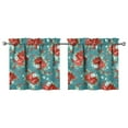 thumbnail image 1 of 2 Panels Kitchen Window Curtains with Rod Pocket over Sink Pioneer Colorful Floral Small Window Treatment Cafe Short Curtains for Bathroom Tier Drapes 27.5x24inch, 1 of 4