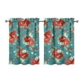 thumbnail image 1 of 2 Panels Kitchen Window Curtains with Rod Pocket over Sink Pioneer Colorful Floral Small Window Treatment Cafe Short Curtains for Bathroom Tier Drapes 27.5x36inch, 1 of 4