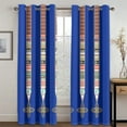 thumbnail image 1 of 2 Panels Luxury European Court Curtains Kazakhstan Style Curtains Black Gold Curtains for Bedroom Living Room Kitchen Window Blinds 2PCS, 1 of 6