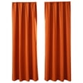 thumbnail image 1 of 2 Panels Orange Blackout Curtains, Modern Thermal Insulated Curtains for Bedroom & Living Room, Machine Washable, Wrinkle-Free & Noise Reduction, Easy Installation - 63x53", 1 of 4