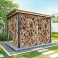 thumbnail image 1 of 2 Panels Outdoor Curtains for Patio Waterproof 54"x108" Bread Weatherproof Privacy Outsides Curtains, Brown Farmhouse Chic Abstract Food Texture Grommet Thermal Drapes for Cabana Porch Pergola, 1 of 8