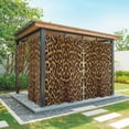 thumbnail image 1 of 2 Panels Outdoor Curtains for Patio Waterproof 54"x108" Brown Leopard Print Weatherproof Privacy Outsides Curtains, Classic Abstract Animal Patterned Grommet Thermal Drapes for Cabana Porch Pergola, 1 of 8