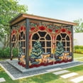 thumbnail image 1 of 2 Panels Outdoor Curtains for Patio Waterproof 54"x95" Christmas Gingerbread Weatherproof Privacy Outsides Curtains, Winter Xmas Tree Berry Pine Fruits Grommet Thermal Drapes for Cabana Porch Pergola, 1 of 8