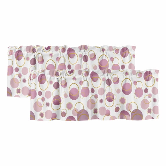 2 Panels Pin Polka Dots Valance for Windows, Modern Abstract Art Light ...