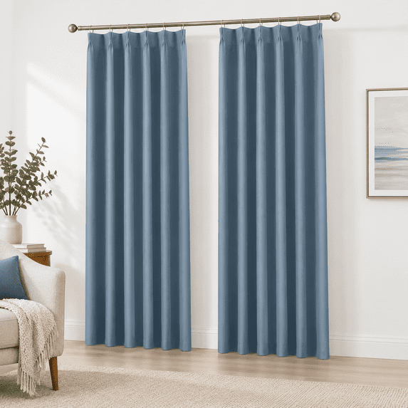 2 Panels Pinch Pleats Curta72 Inches Long Heat And Full Light Blocking ...