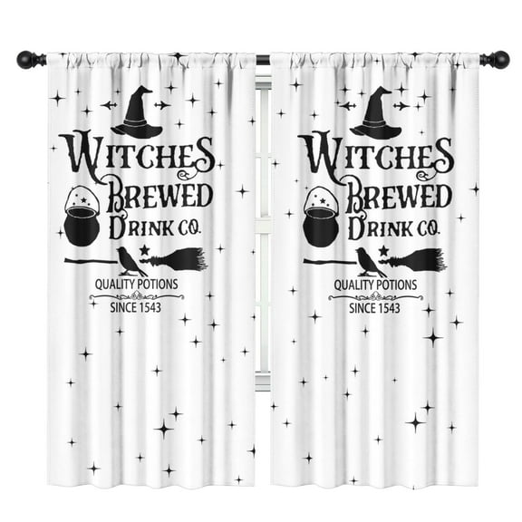 2 Panels Print Pattern Nursery Curtains Boys Girls Kids Halloween Nightmare Before. Window Drapes for Living Bedroom Playroom Room Decor Rod Pocket 42x84 Inch
