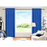 2 Panels Royal solid blackout rod pocket foam lined window curtain drape R64 37" width x 84" length each pc
