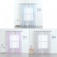 thumbnail image 1 of 2 Panels Semi Sheer Curtains for Bedroom, Grommet Embroidered Diamond Tile Print Voile Light Filtering Window Curtains for Living Room, 39*99in, 1 of 7