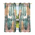 thumbnail image 1 of 2 Panels Set Blackout Curtains Thermal Insulated Sun Protection Room Darkening Drapes for Bedroom Abstract Tropical Leaves Pattern, 1 of 7