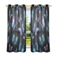 thumbnail image 1 of 2 Panels Set Blackout Curtains Thermal Insulated Sun Protection Room Darkening Drapes for Bedroom Blue-purple and Cyan Butterflies, 1 of 6