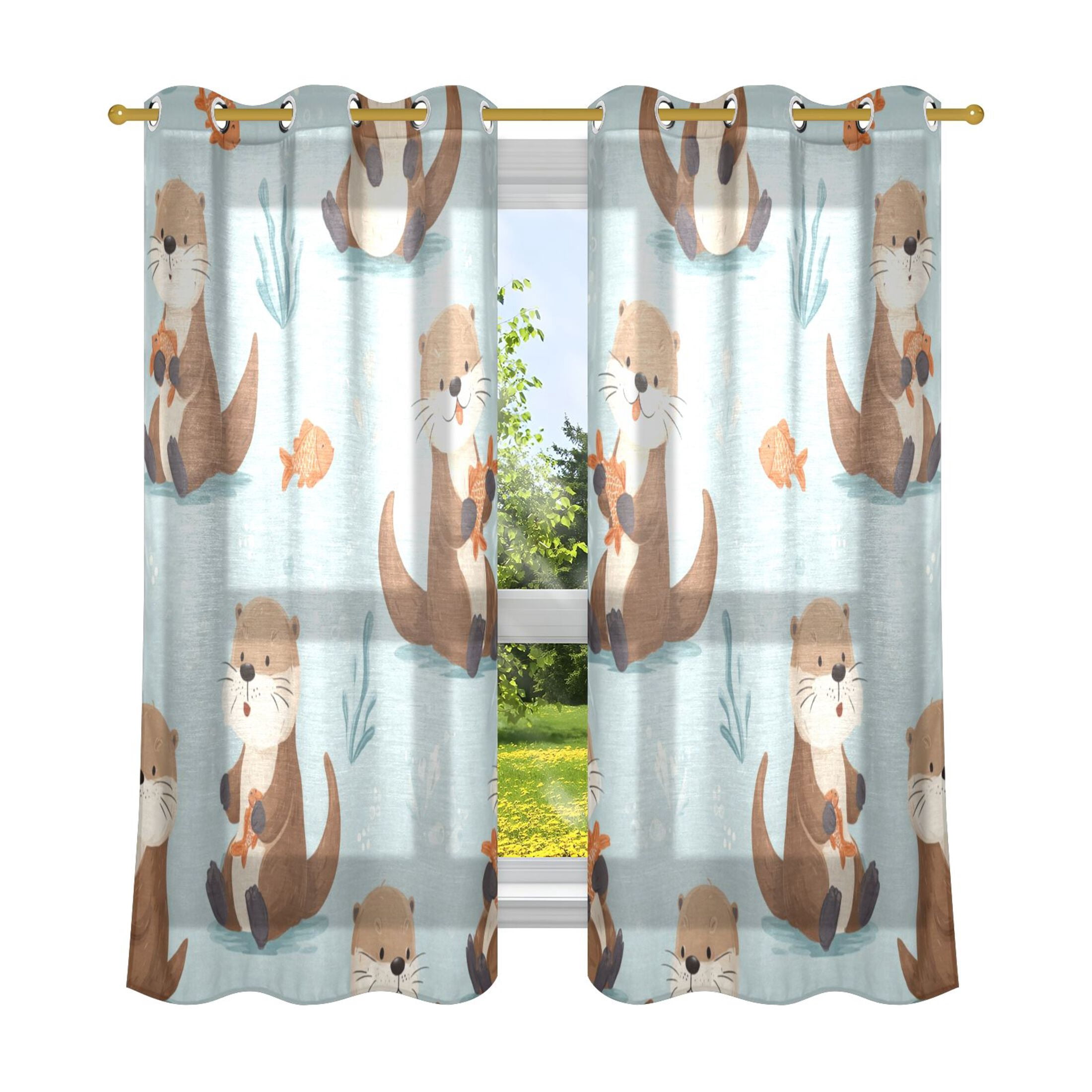2 Panels Set Blackout Curtains Thermal Insulated Sun Protection Room