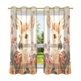 thumbnail image 1 of 2 Panels Set Blackout Curtains Thermal Insulated Sun Protection Room Darkening Drapes for Bedroom Deer Surrounded by Autumn Leaves, 1 of 6