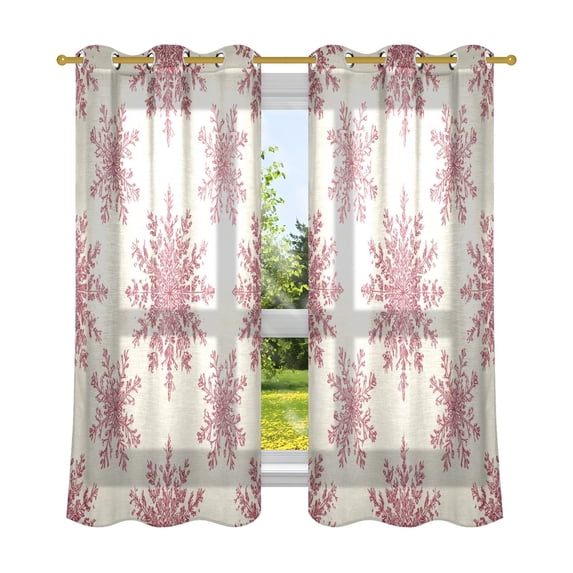 Curated visual reference: Snowflake Patterned Curtains Sets Reference: 2 Panels Set Blackout Curtains Thermal Insulated Sun Protection Room