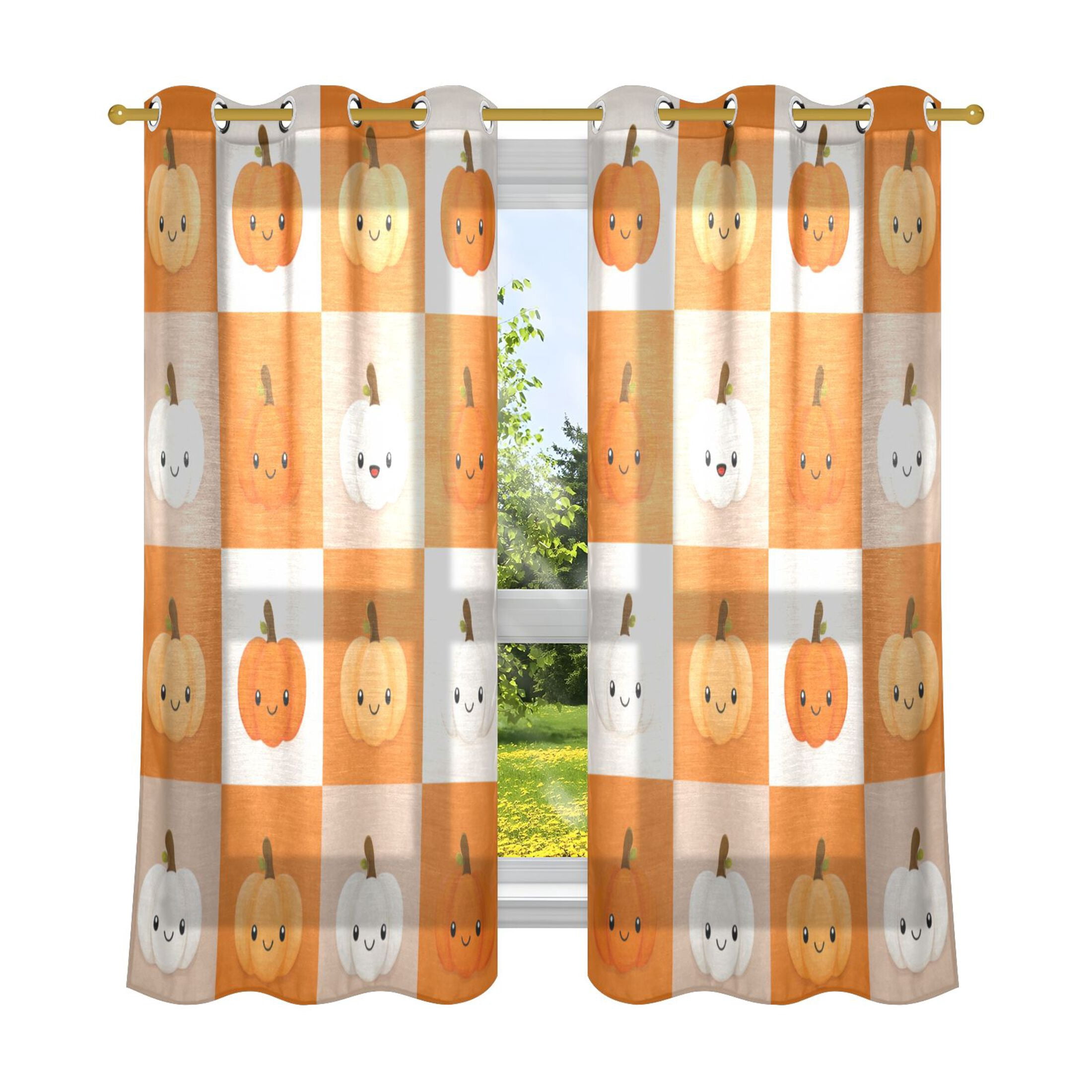 2 Panels Set Blackout Curtains Thermal Insulated Sun Protection Room ...