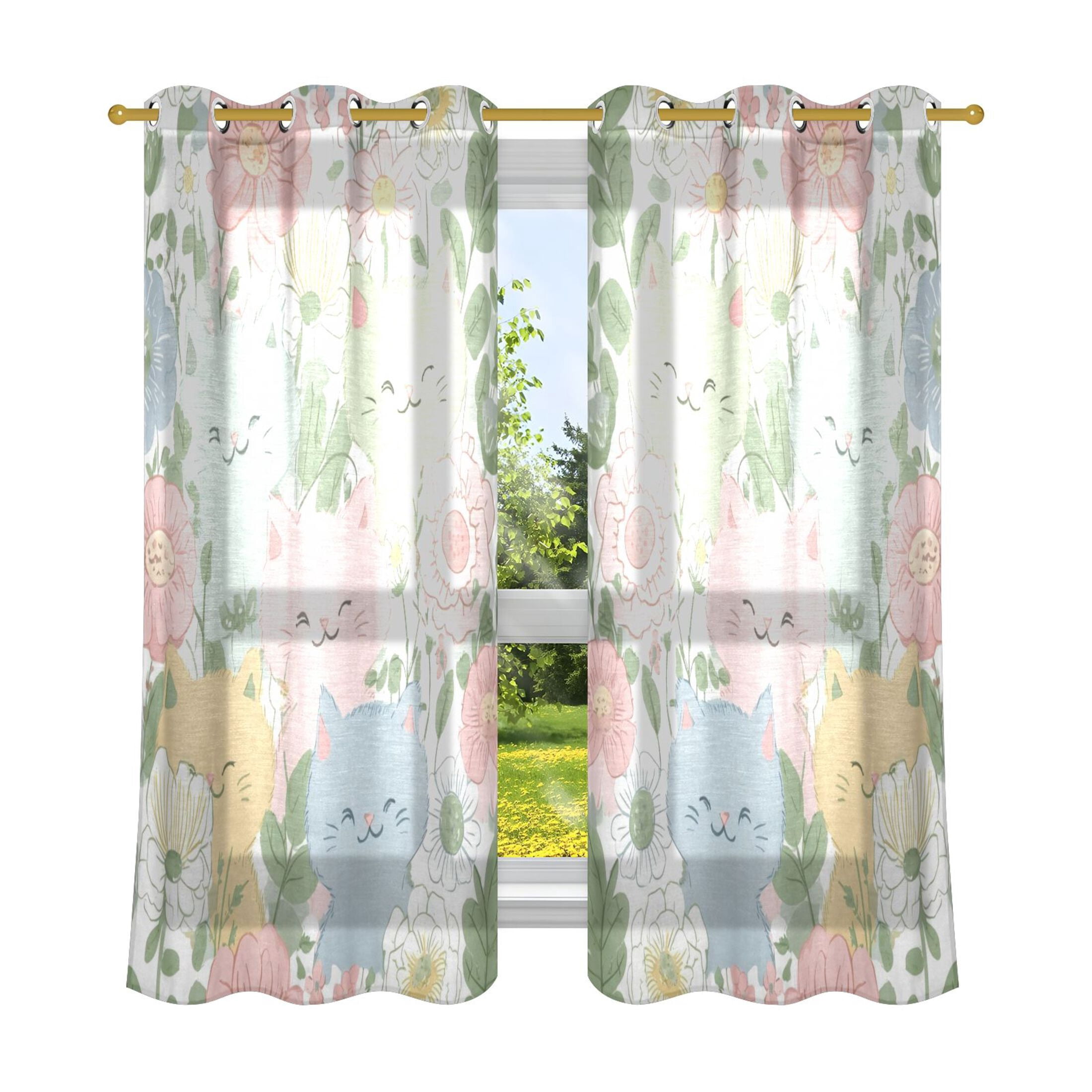 2 Panels Set Blackout Curtains Thermal Insulated Sun Protection Room ...