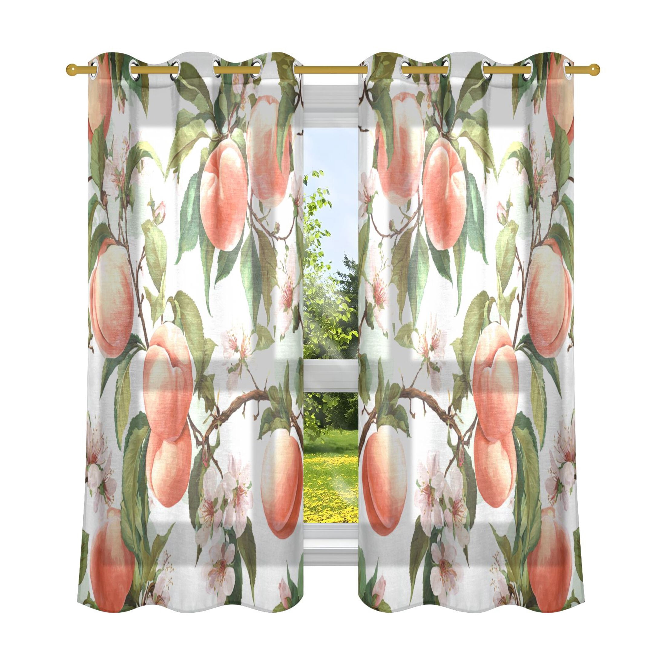 2 Panels Set Blackout Curtains Thermal Insulated Sun Protection Room ...