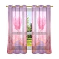 thumbnail image 1 of 2 Panels Set Blackout Curtains Thermal Insulated Sun Protection Room Darkening Drapes for Bedroom Pink Heart-shaped Tree, 1 of 6