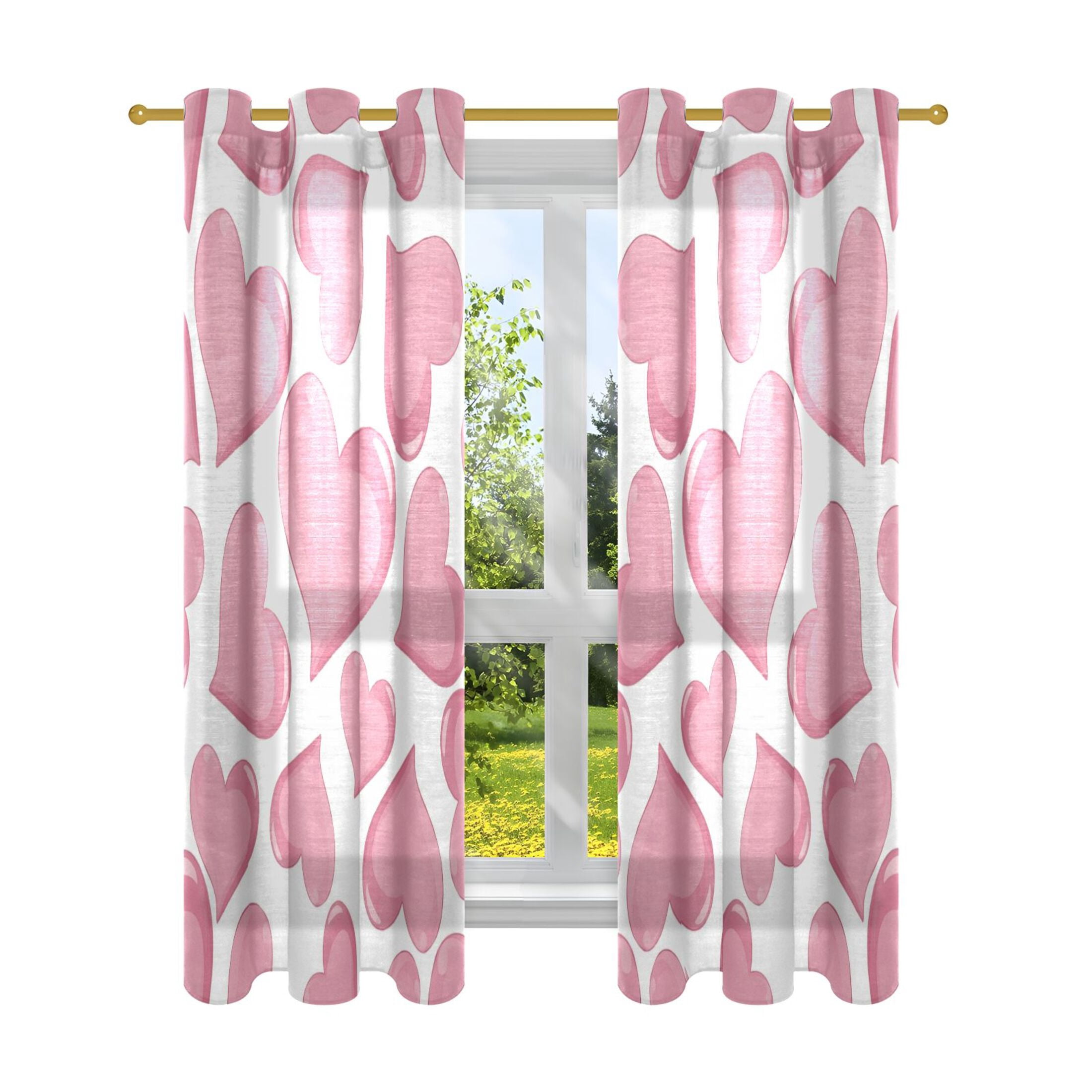 2 Panels Set Blackout Curtains Thermal Insulated Sun Protection Room ...