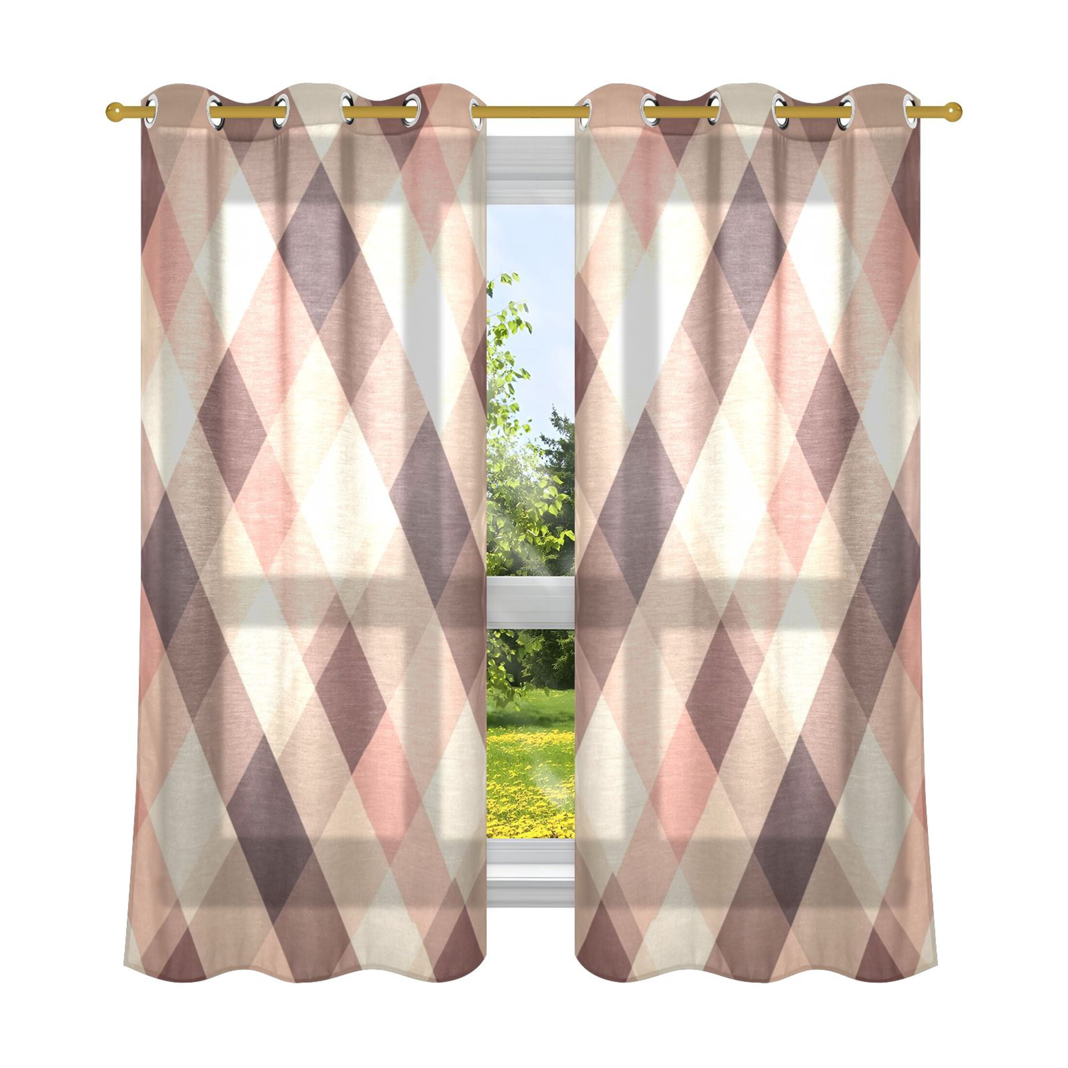2 Panels Set Blackout Curtains Thermal Insulated Sun Protection Room ...