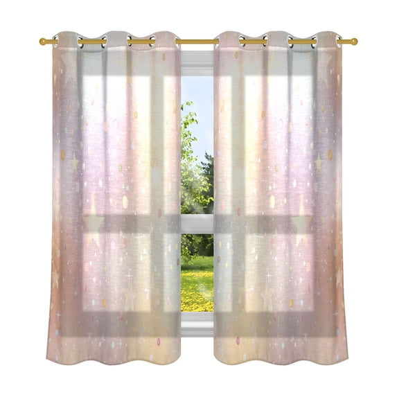 2 Panels Set Blackout Curtains Thermal Insulated Sun Protection Room ...