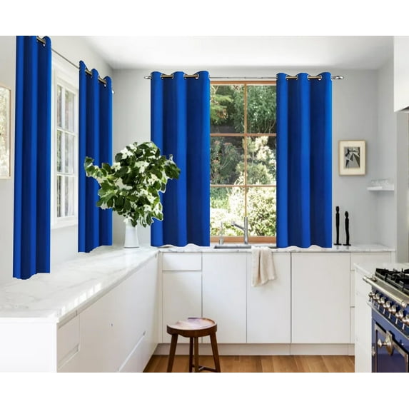 2 Panels Set Thermal Insulated Window Curtain Blackout Drapes for Bedroom Kitchen Closet K68 ROYAL 63" Long Home Décor