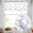 thumbnail image 1 of 2 Panels Sheer Treatment Leaf Embroidered Curtains Rod Pocket for Bedroom, 1 of 15