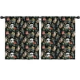 thumbnail image 1 of 2 Panels Space Sci-Fi Print Pattern Nursery Curtains Boys Girls Kids Black and White Floral Modern Window Drapes for Living Bedroom Playroom Room Decor Rod Pocket 52x63Inch, 1 of 5