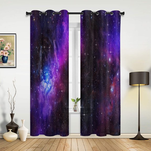 2 Panels Space Spaceship Rocket Curtains for Bedroom Living Room Drapes Kitchen Children's Room Window Curtain Modern Home Decor