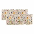 thumbnail image 1 of 2 Panels Spring Floral Valance for Windows, Vintage Pastoral Rustic Botanical Flowers Light Filtering Kitchen Curtains, Rod Pocket Window Treatment Curtain Valances for Living Room Bedroom, 42"x12", 1 of 9