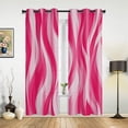 thumbnail image 1 of 2 Panels Stereo Abstract Line Gradient Red Black Curtains for Bedroom Living Room Drapes Kitchen Kid's Room Window Curtain Home Decor, 1 of 7