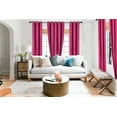 thumbnail image 1 of 2 Panels Thermal Blackout Room Darkening Window Curtain Bronze Grommets Hot Pink Color 84" Length Adam for bedroom/living décor, 1 of 3