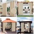 thumbnail image 1 of (2 Panels )Topchances Indoor/Outdoor Curtains UV Protectant Room Darkening Curtains Grommet Curtain Panel Pair, Cream, 1 of 8