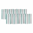 thumbnail image 1 of 2 Panels Turquoise Grey Stripe Valance for Windows, Modern Farmhouse Vertical Striped Light Filtering Kitchen Curtains, Rod Pocket Window Treatment Curtain Valances for Living Room Bedroom, 42"x12", 1 of 9