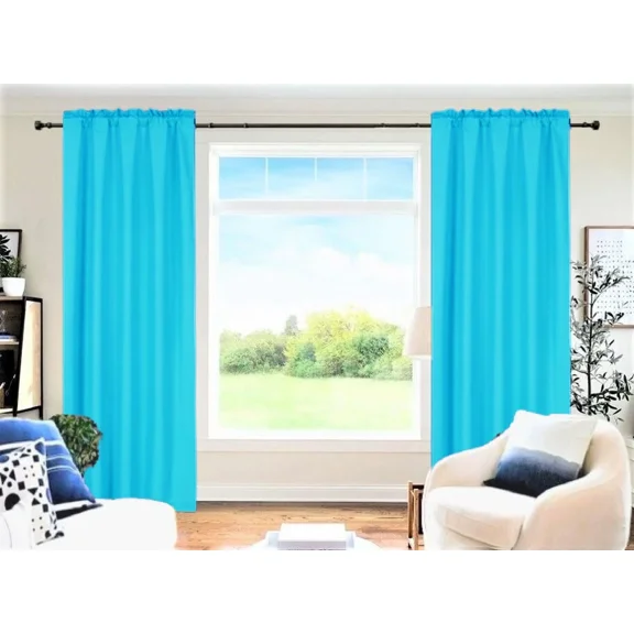 Gorgeous Home Linen Thermal Blackout Window Drapes, 84" L, 2-Pack (R64)