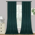 thumbnail image 1 of 2 Panels Velvet Curtains, Luxury Pom Pom Tasseled Drapes Thermal Insulated Curtains, 1 of 9