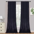 thumbnail image 1 of 2 Panels Velvet Curtains, Luxury Pom Pom Tasseled Drapes Thermal Insulated Curtains, 1 of 9