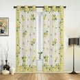 thumbnail image 1 of 2 Panels Watercolor Lemon Fruit White Yellow Curtains for Bedroom Living Room Drapes Kitchen Kid's Room Window Curtain Modern Home Decor, 1 of 7