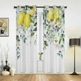 thumbnail image 1 of 2 Panels Watercolor Lemon Fruit White Yellow Curtains for Bedroom Living Room Drapes Kitchen Kid's Room Window Curtain Modern Home Decor, 1 of 7