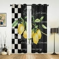 thumbnail image 1 of 2 Panels Watercolor Lemon Fruit White Yellow Curtains for Bedroom Living Room Drapes Kitchen Kid's Room Window Curtain Modern Home Decor, 1 of 7