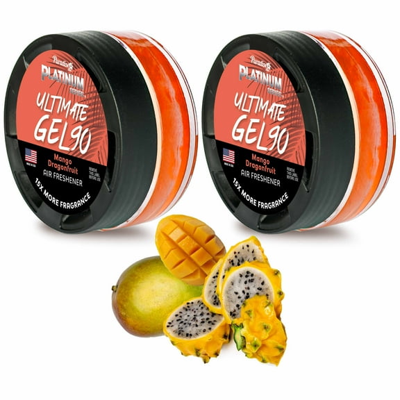 2 Paradise Ultimate Gel Air Freshener 90 Days Aroma Fragrance Scent Mango Dragon