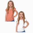 thumbnail image 1 of 2 Park 12M-8Y Toddler Ruffle T Shirt Girls Solid Color Blouse Kids Girl Short Long Sleeve Tops Casual Tee Shirts for Girls Packs, 1 of 7
