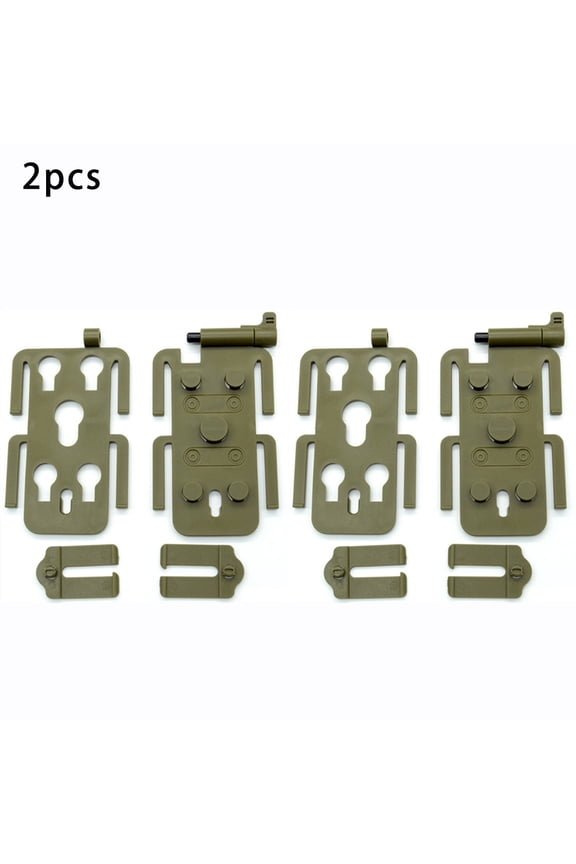 2-Park MOLLE-Compatible Tactical Panel - Heavy-Duty OD Plastic with 4 Mounting Holes & Ventilation, Fits Pouches, Packs & Outdoor Gear, Pouch Mounting Plate,Durable Gear Attachment
