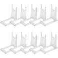 thumbnail image 1 of 2 Part Clear Acrylic Plate Display Stand Adjustable Plastic Holder Easel Stand 10 Pieces For Picture Plate Cards Home Office Decor W4395, 1 of 5