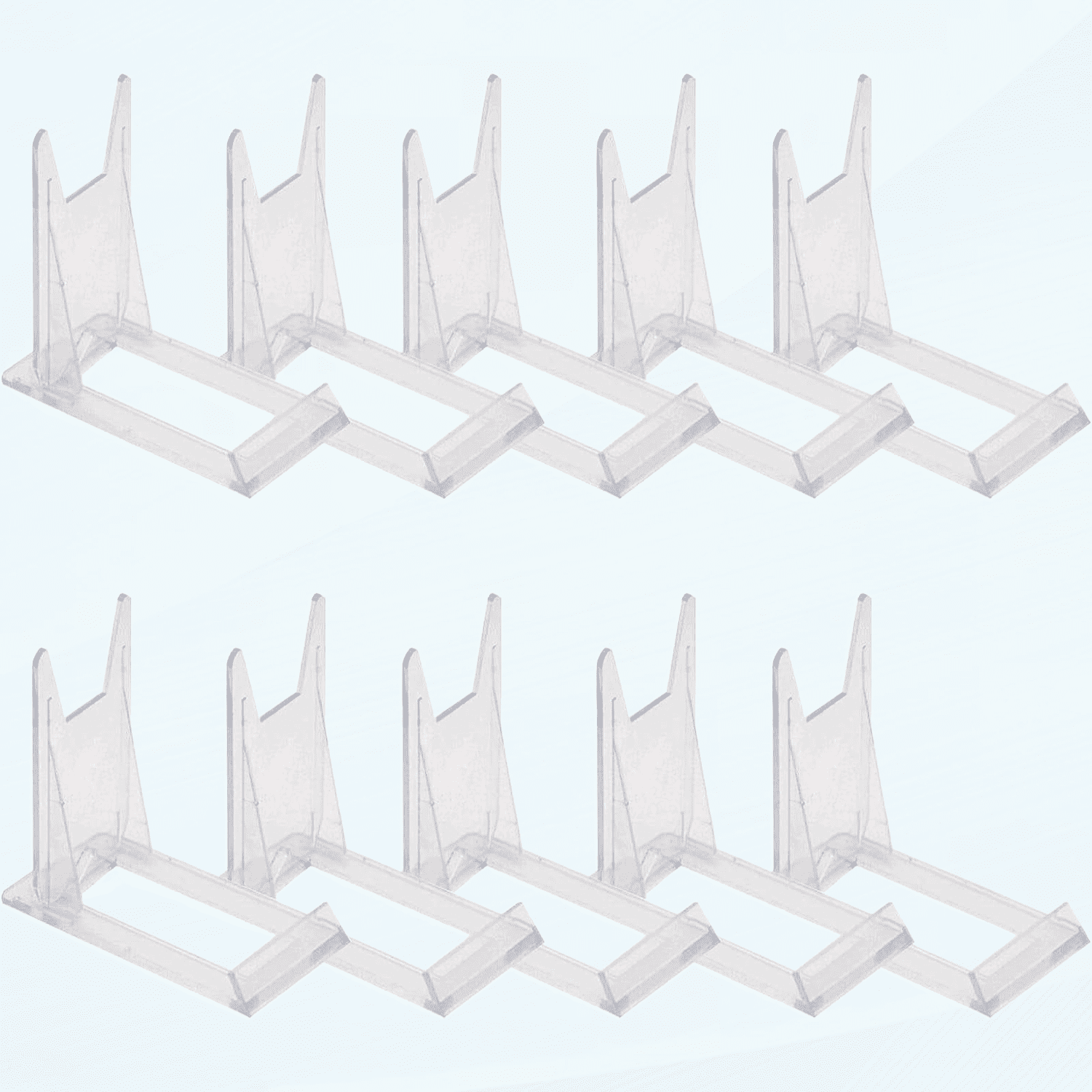 2 Part Clear Acrylic Plate Display Stand Adjustable Plastic Holder