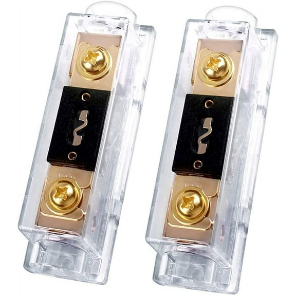 2 Patron PANLFH0G120 120A Inline ANL Fuse Holder, 0/2/4 Gauge AWG ANL Fuse Block with 120 Amp ANL Fuses for Car Audio Amplifier (2 Pack)