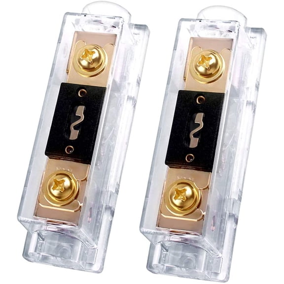 2 Patron PANLFH0G250 250A Inline ANL Fuse Holder, 0/2/4 Gauge AWG ANL Fuse Block with 250 Amp ANL Fuses for Car Audio Amplifier (2 Pack)